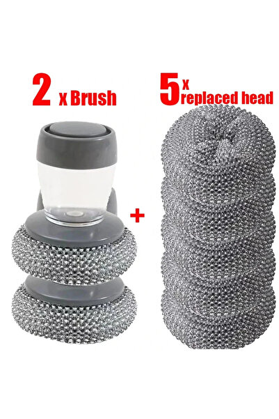 Choice1 2 brush-5 head 13/5/10 Pack Stainless Steel Scrubber, Scrubbing Scour...