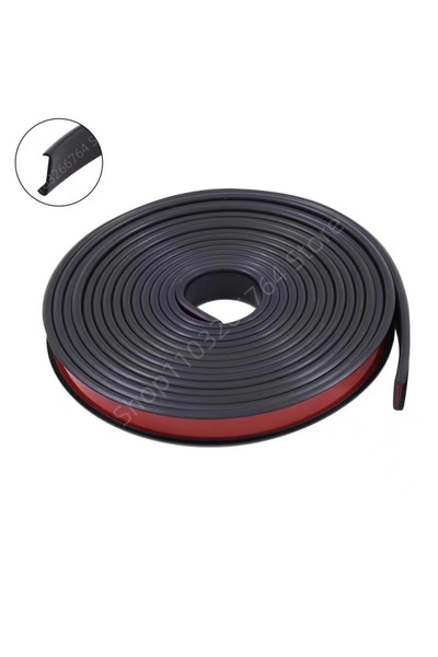 Choice6 16mm 5M Black 5M U-Shape Edge Banding Self Adhesive Flexible Furnitur...
