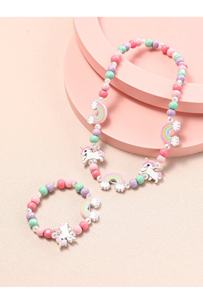 Choice1 QT052-02 2Pcs Children Girls Wooden Butterfly Unicorn Pendant Necklac...