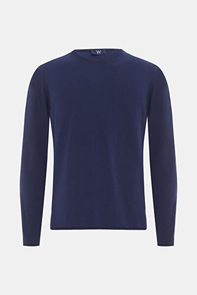 W Collection İNDİGO BİSİKLET YAKA UZUN KOLLU KAZAK