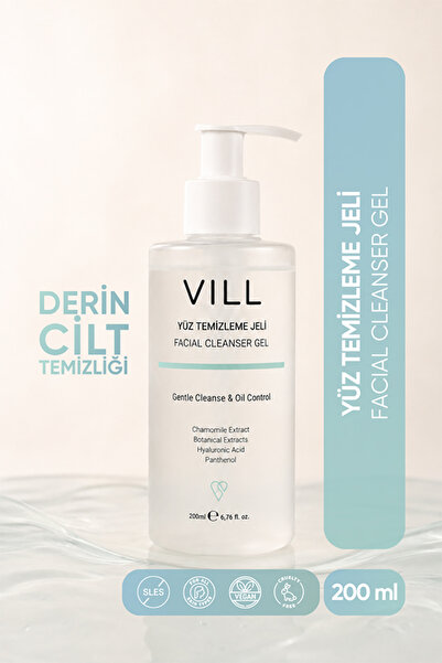 Papatya Özlü Yüz Temizleme Jeli 200 ml Hyaluronik Asit ve Panthenol İçeren, Cildi Kurutmadan Arındıran, SLES İçermeyen