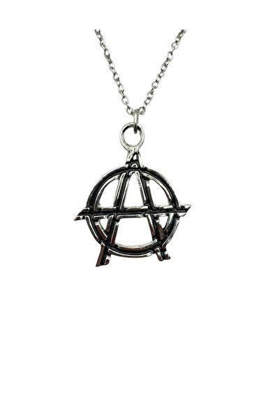 Herşey Nota Anarchy (a) Emblem Figured Unisex Necklace – Symbol of Freedom, R...