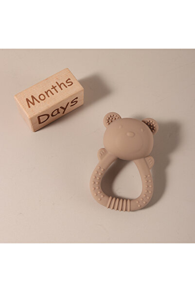 Choice4 camel Hot Sale Cute Bear Baby Rattle Silicone Teether 0-1 Year Toy