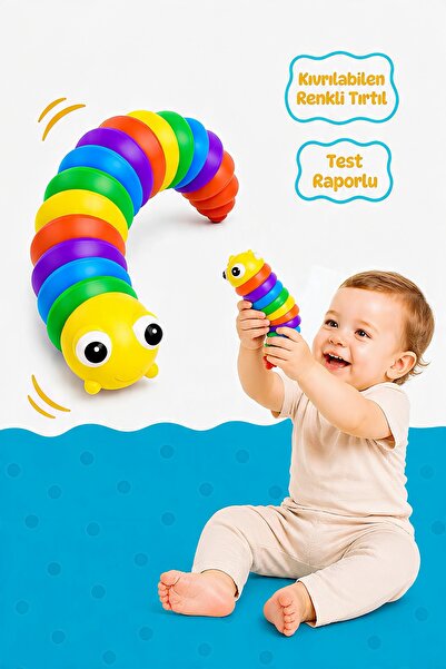 Circle Toys Kıvrılabilen Renkli Tırtıl - Stres Giderici ve Motor Gelişimi Des...
