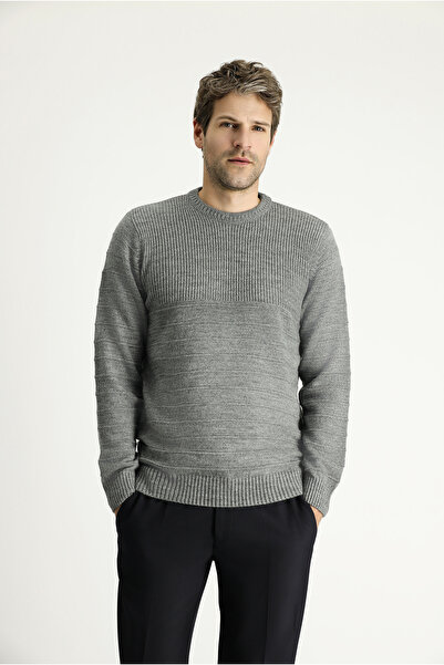 Kiğılı Crew Neck Slim Fit Slim Fit Patterned Knitwear Sweater