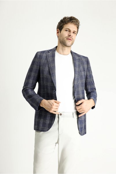 Kiğılı Classic Linen Plaid Jacket