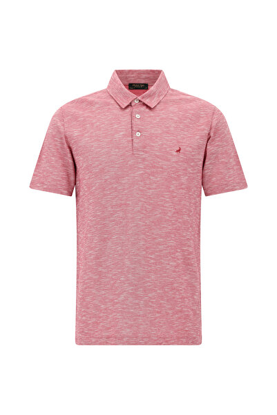 Abdullah Kiğılı Regular Fit Patterned Embroidered Mercerized Cotton Polo Neck...