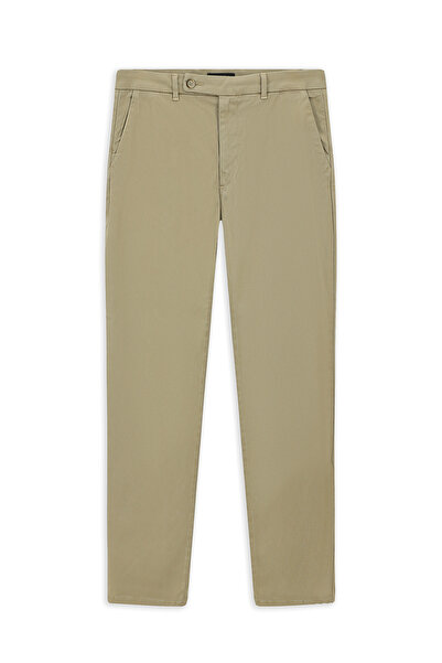 Abdullah Kiğılı Regular Fit Standard Cut Lyocell Blended Canvas / Chino Trousers