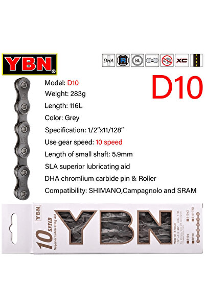 Choice7 D10 10Speed NEW BOX YBN Bike Chains 8 9 10 11 12 Speed MTB ROAD Bike ...