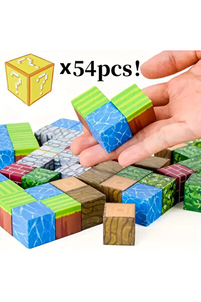 Choice Random 54pcs 54pieces Kids Magnetic Building Plastic Stacking Coloring...