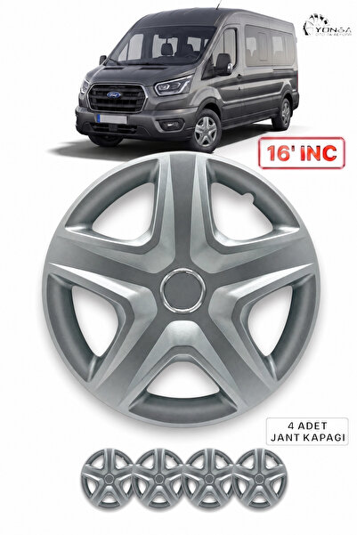 YONGA OTO AKSESUAR FORD TRANSİT Jant Kapağı 16 İnç Kırılmaz 4'lü + 4 Amblem +...