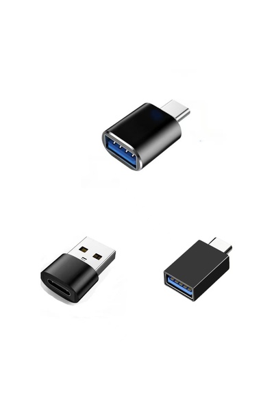 Choice black 3pcs Three-Piece USB 3.0 Type-A to Type-C Male Adapter Set (OTG-...