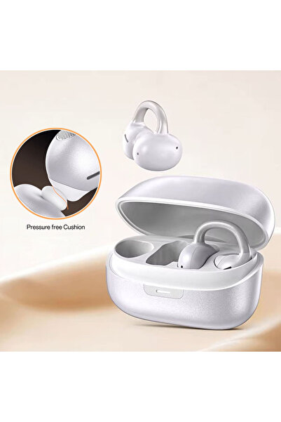 choice2 02 White OHAYO Open Ear Headphones, Clip on Earphones, Wireless Earbu...