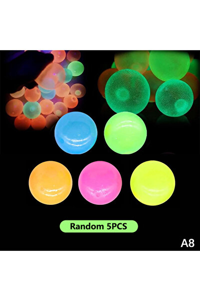 Choice A8 Glow-in-the-Dark Sticky Ceiling Balls 5/10Pcs Sticky Glows Balls Fi...
