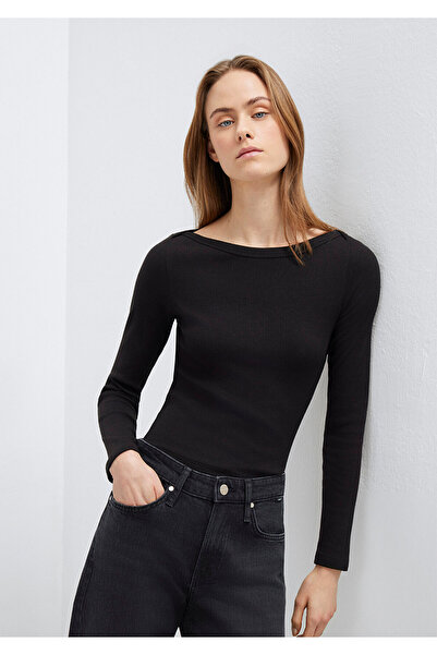 Mavi Μαύρο μπλουζάκι με μακριά μανίκια Slim Fit / Slim Fit 1613622-900