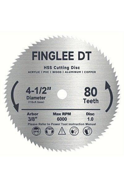 choice2 1.0mm 115mm 9.5mm Wood Cutting 4.5 inch 80T 1PC 4 1/2 Inch HSS Circul...