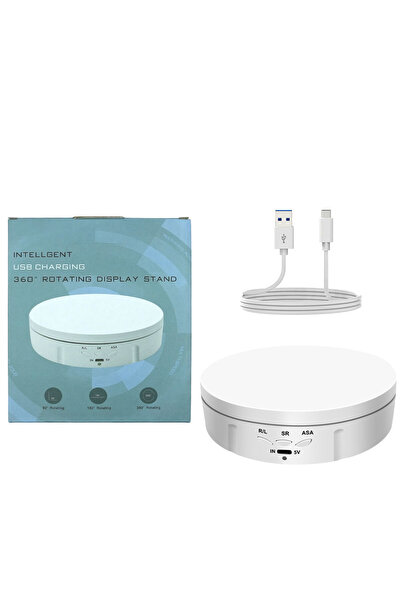 Choice 145 White Motorised Rotating Mirror Display Stand,360 Degree Turntable...