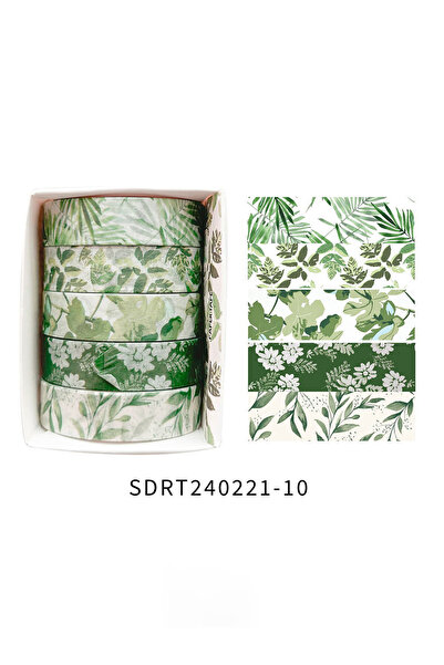 Choice6 JDX-873 5 Rolls of Boxed Romantic Flower Handbook Tape, Cute DIY Fres...