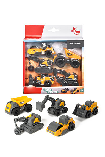 KentOyuncaK 5'li Şantiye Araçları - Micro Workers Oyuncak Kamyon ve İş Makine...