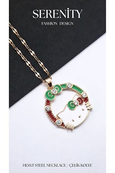Serenity Ribbon Hello Kitty Steel Necklace