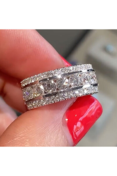 choice2 7 Q638 Huitan Full Paved Sparkling Cubic Zirconia New Women Rings for...