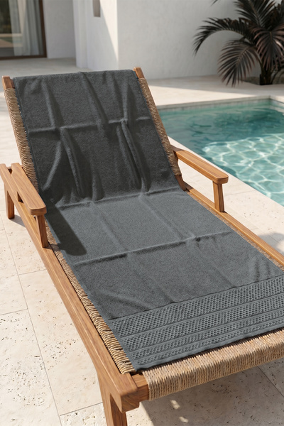 REMSA Памучна плажна кърпа за басейн и баня 02 Антрацит