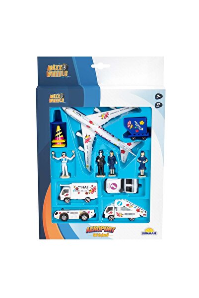 Maxx Wheels Set de joaca cu vehicule, Maxx Wheels, Aeroport, 13 piese