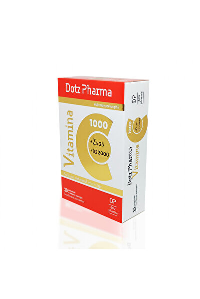Dotz Pharma Vitamina C + Zn 25mg + D3, 30 comprimate,