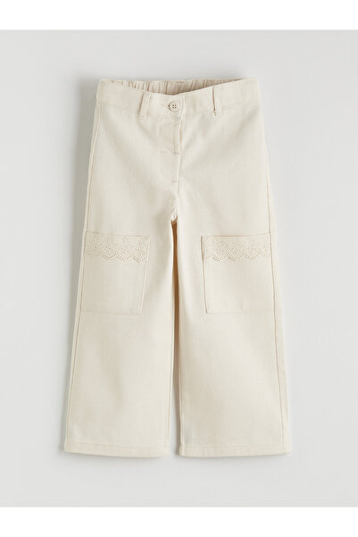 LC Waikiki Wide Leg Girls' Gabardine Trousers