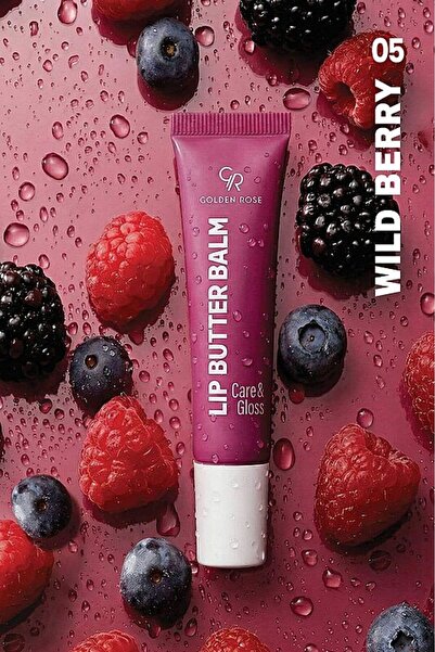 Golden Rose Lip Butter Balm Care&Gloss - 05 Wild Berry - Mor Dudak Parlatıcısı