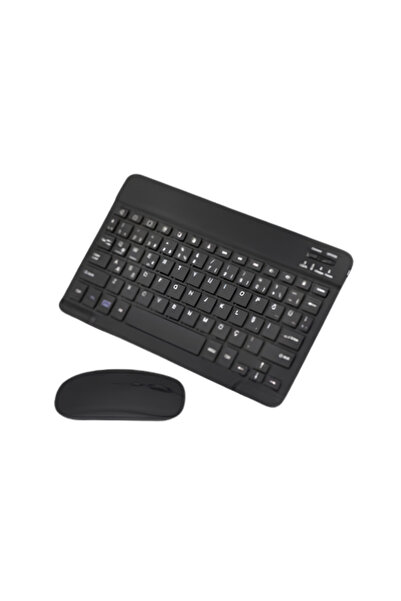 Genel Markalar Kablosuz Bluetooth Klavye Mouse Seti Wireless Sessiz İnce Tasa...