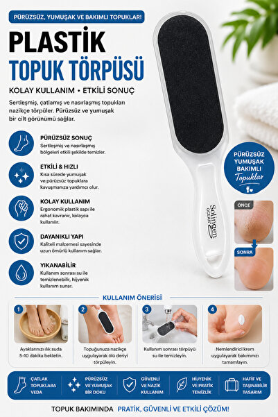 Syku Plastik Topuk Törpüsü Ayak Bakım Törpüsü Sertleşmiş Çatlak Topuk ve Ölü ...