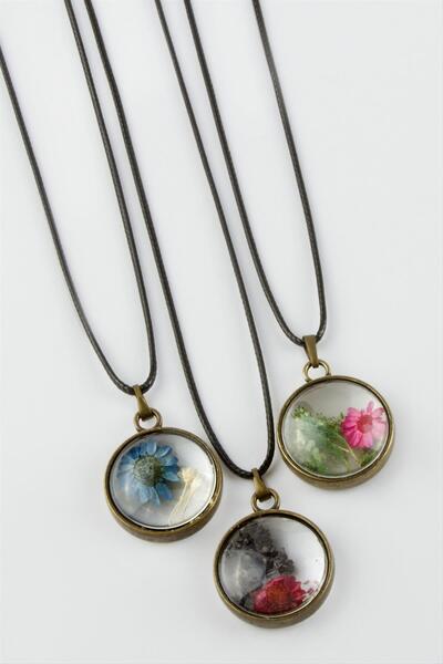 ZERO LAND Gldisptm Mixed Color Flower (44159) Vibrant Necklace-Colorful