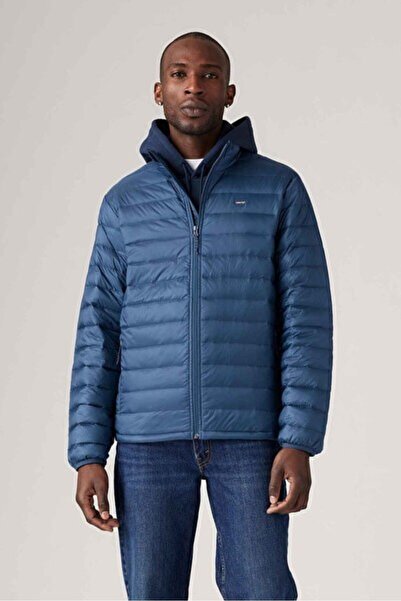 Levi's Men's Foldable Jacket Dark Blue down Jacket - A8567-0001