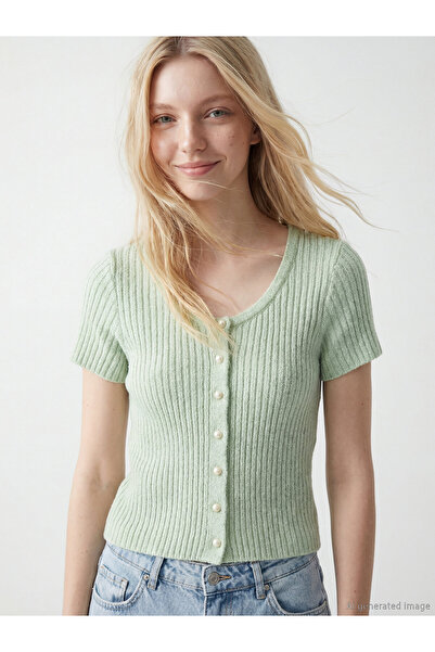 LC Waikiki U Neck Women's Knitwear Cardigan