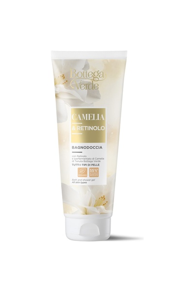 Bottega Verde Gel de duș hidratant cu Retinol și Camelia - Camelia și Retinol, 200 ML