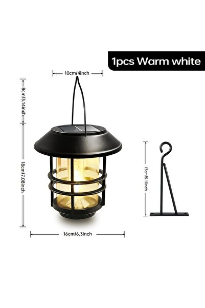 choice2 1pcs warm white 1pcs Solar Hanging Lantern Outdoor Flickering Flames ...