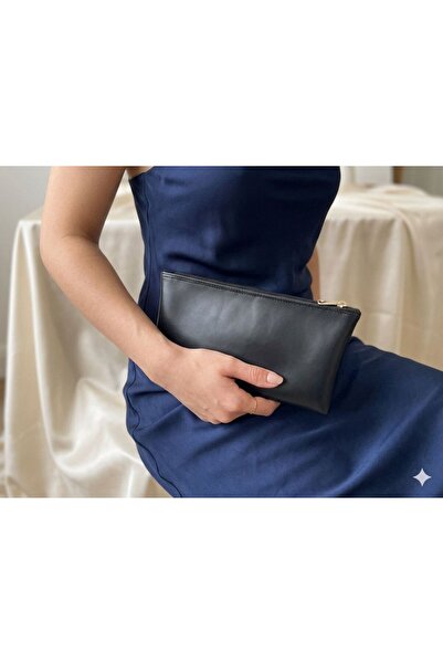 VELORİA BAG & SCARF Veloria Siyah Kadın Portföy El Çantası - Rugan ve deri Şı...