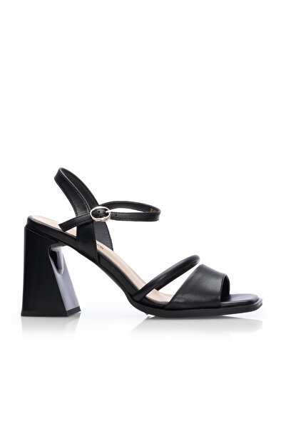 UrbanShoes Sandale elegante damă cu toc din piele naturală, Pass Collection -...