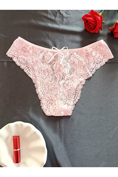 ZENA UNDERWEAR Dina Rose Lace Patterned Women's Underwear Panties with Bow on...