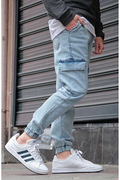 green poll Men's Jogger Cargo Jeans - Lycra and Elastic Waistband, Stretchy F...