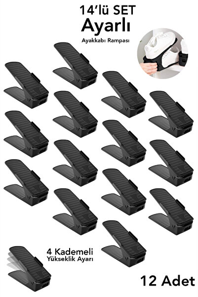 Meleni Home Ρυθμιζόμενη ράμπα παπουτσιών 14 θέσεων - Οργανωτής παπουτσιών με ...