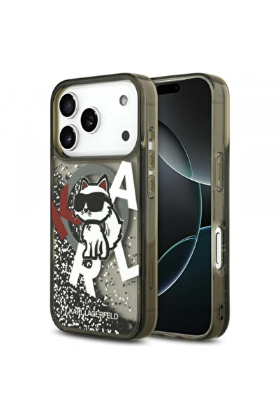 Stef's Cat Θήκη MagSafe για Apple iPhone 17 Pro, Karl Lagerfeld, Υγρό Γκλίτερ...