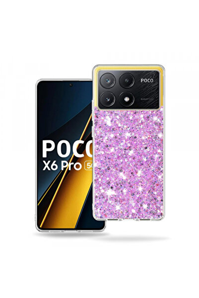 Stef's Cat Husa pentru Xiaomi Poco X6 Pro, Stef's Cat, Sparkly Glitter, Magenta