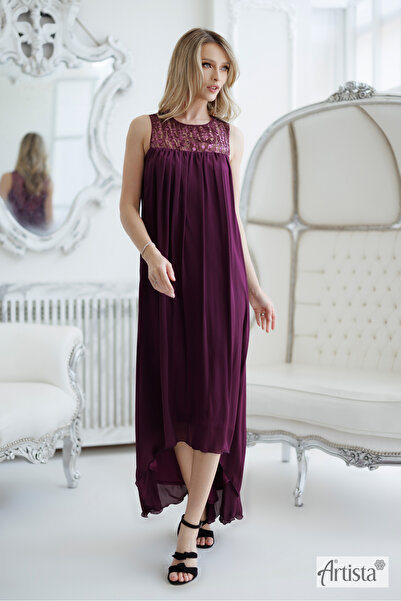 Artista Ασύμμετρο φόρεμα με δαντέλα στο επάνω μέρος