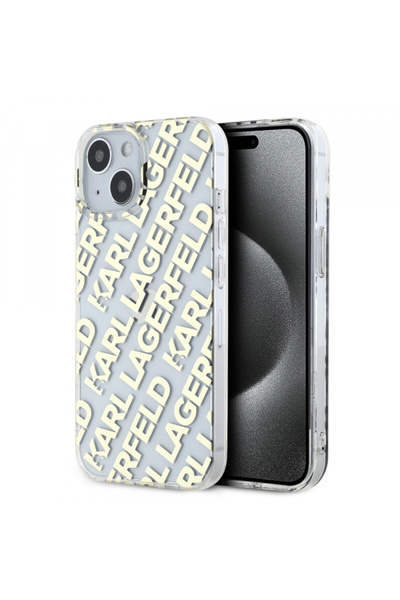 Stef's Cat Husă pentru Apple iPhone 15, Karl Lagerfeld, IML Luxury Gold Fullo...