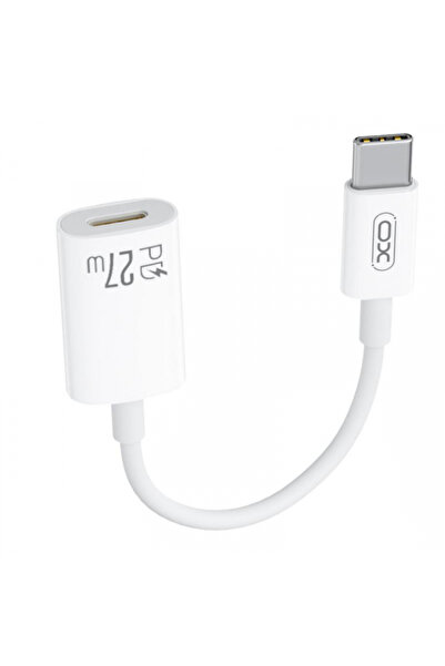 XO Design Adaptor Date și Încărcare USB-C - Lightning NB-R268A, Alb