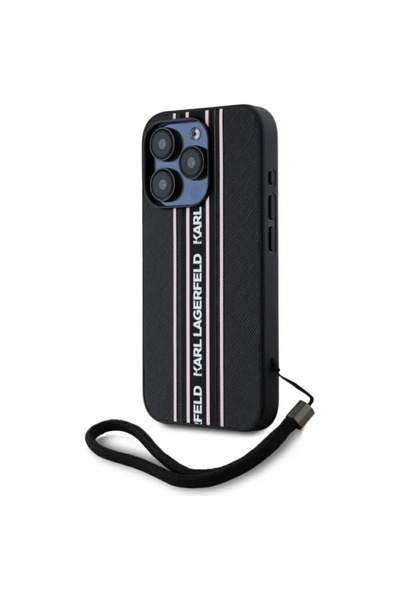 Stef's Cat Θήκη για Apple iPhone 15 Pro, Karl Lagerfeld, Ρίγες Saffiano Athle...