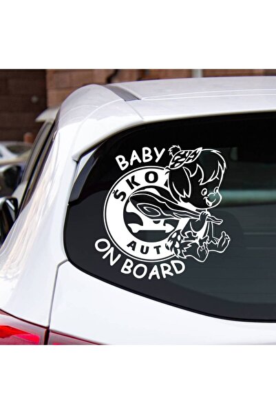 OEM Sticker auto (30cm) - Baby on board Skoda