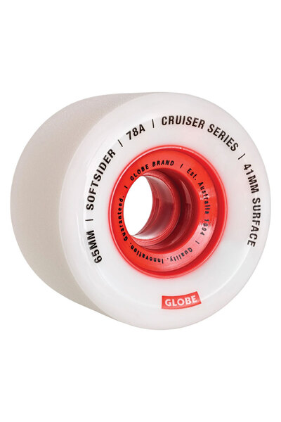 Globe ΤΡΟΧΟΙ SOFTSIDER CRUISER ΛΕΥΚΟΙ/ΚΟΚΚΙΝΟΙ 65ΧΙΛ.